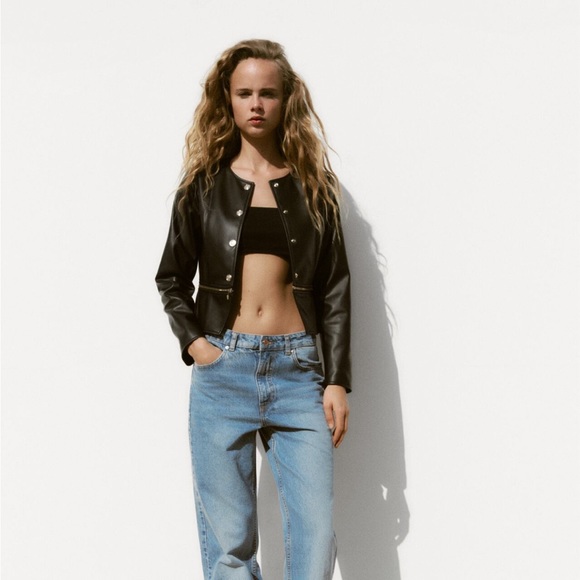 ZARA Leather Jacket - Picture 1 of 3